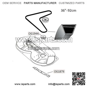 Mower drive A-belt Husqvarna R13C