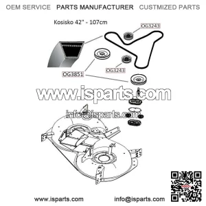 Husqvarna TC242 blade drive A-belt