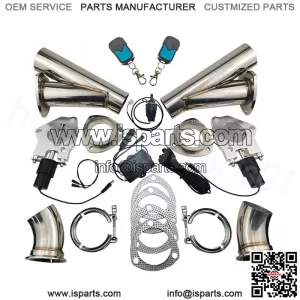 3-inch electric exhaust valve remote control and manual 2-in-1