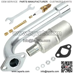 Upgrade Exhaust Pipe Muffler Jet Kit for Non Hemi Predator 212cc 196cc 6.5Hp GX160 GX200 KT196 CK196 Hammerheat 80t Manco Go Kart Small Engine Trailmaster MB200 Mini Bike Performance Parts