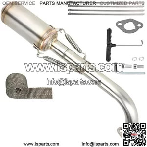 Predator 212 Exhaust Pipe with Muffler for Predator 212cc 196cc 224cc Non Hemi 6.5HP Engine Honda GX200 Coleman CT200U CT200U-EX BT200X KT196 RB200 MB200 Mini Bike Go Kart Performance Parts