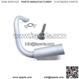 Exhaust Header/Muffler for minibikes 196cc-224cc Torque converter compatible. sandblasting ready!