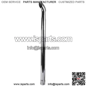 Chrome Curved Exhaust Stack Pipe Slotted 48" 2 1/2" ID fits Universal Models