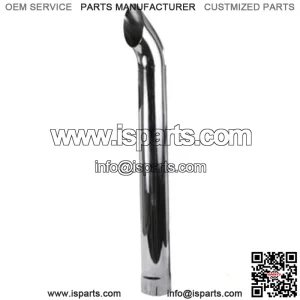 ZNL89485C Universal Curved Slotted Chrome Exhaust Stack 48" Long 5" ID