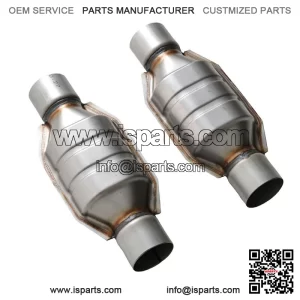 For Chevy Silverado 1500 GMC Ford 2PCS 2.5" Universal Catalytic Converter Sliver