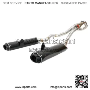 BLACK Exhat Yamaha 700 (15-22) EVO R ATV Full Dual System