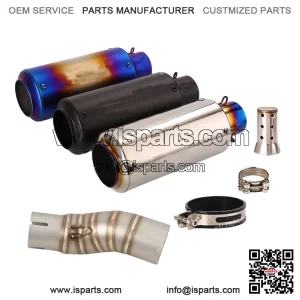 For CF-Moto 450SR 450SS 450NK 2022-2024 Black Muffler Tips Exhaust Mid Link Pipe