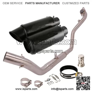 Full System for CF-Moto 300NK 300SR 300SS 250SR Black Muffler Exhaust Front Pipe