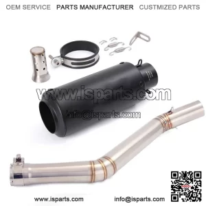 For CF-Moto 650NK 650MT 650 Adventura Exhaust Link Pipe Slip on Muffler Black