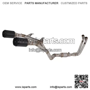 Exhaust Header Pipe For CF-Moto 450SR 450NK 450SS 2022-2024 Dual Carbon Slip on