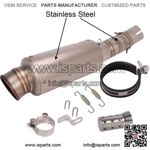 Exhaust Muffler Slip on Pipe 51mm Baffle For CF-Moto 450MT 2024 Stainless Steel