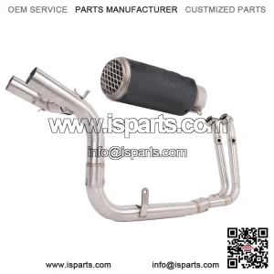 For CFMOTO 450SRS 450SR-S Motorcycle Exhaust Front Link Pipe CarbonDual Muffler