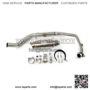 Full System for CFMoto 300NK 300SR 300SS 250SR Silver Muffler Exhaust Front Pipe