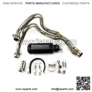 Black Full Exhaust System for Kawasaki Ninja 650/Z650 (2012-2025) - Header Pipe