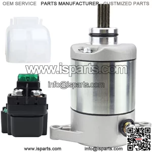 Starter and Relay for Suzuki 02-07 Eiger 400 Auto LT-A400 2WD/4WD ATV,Eiger 400 2WD/4WD LT-F400 2002-2007 31100-38F00 18809 18840 SMU0297 31800-03G00