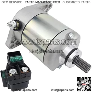 Starter & Relay for Suzuki 2002-2007 Eiger 400 LT-A400 LT-A400F LT-A400C LT-F400 LT-F400F, 31100-38F00 3110038F00 18809 18840 410-54068 41054068 SMU0297 SM14241 495775