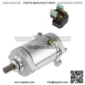 Starter & Relay Solenoid for Yamaha Rhino 660 YXR660 2004 2005 2006 Atv New (Fits: Yamaha Rhino 660)