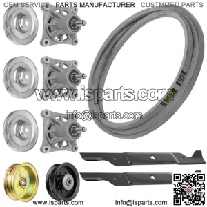 Spindle Blade & Pulley Belt for Husqvarna 461ZX PP46SZ 539112196 532174356 46"