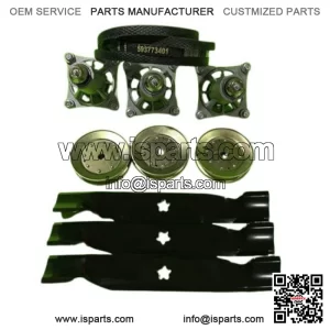 Husqvarna YTH24K48 48" Lawn Mower Deck Rebuild Kit Spindles Blades Belt Pulleys