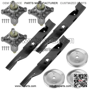 48" Deck Spindle & Pulley Blade for Husqvarna TS148X YT21548 YTH24K48 YTA24V48