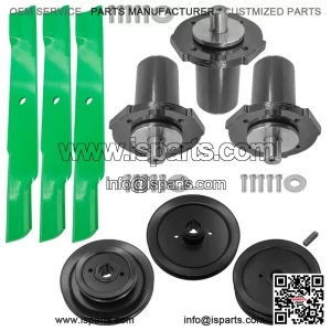 60" Deck Spindles w/ Pulley & Blade Kit for Ariens Max-Zoom 991075 991087 Mower