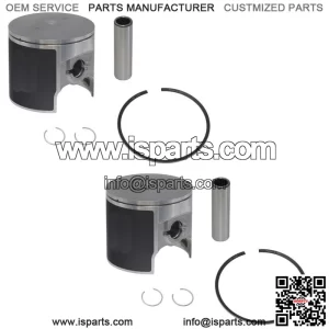 2  Piston Kits for Kawasaki 1982-1990 Jet Ski JS 550, SX 550 STD Bore 75mm