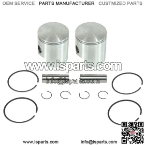 2  .020 Over Bore Piston Kits for Yamaha EX440 Exciter GP433 GP440 68.50mm
