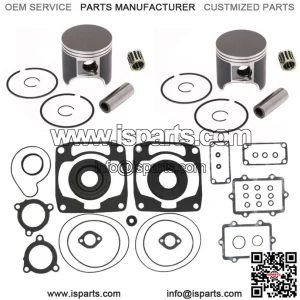 2  Piston Kits, Bearings & Full Gasket Kit for Arctic Cat 900 Snow 2003-2006