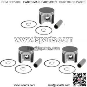 3 Piston Kits POLARIS INDY 650, SKS- 648cc ('88-93) 67.75MM