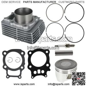Cylinder Piston Gasket Top End Rebuild Kit for Honda Rancher TRX350 2000-2006