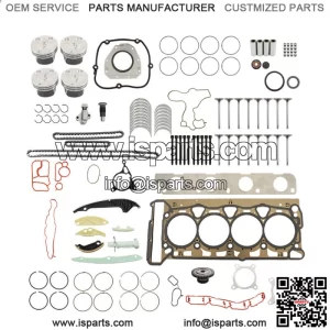 Engine Rebuild Overhaul Pistons Valves Seals Kit For VW Audi 2.0TFSI CNC CHH CNT