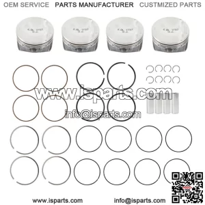 2.0T Piston&Ring Assembly Oversize +0.5 Kit Fit For VW Amarok Jetta AUDI A4 Q5