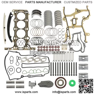 1.4L Engine Rebuild - Gasket Piston Bearing Timing Chain Set For Buick Chevrolet