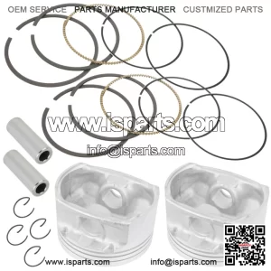 2 Cast Aluminium Cylinder Piston Kit For Polaris RZR 800 EFI 2011 2012 2013 2014 (For: Polaris)