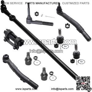 4WD Front 9pc Suspension Kit for 05-16 Ford F-250 F-350 Super Duty 4 Ball Joints 2 Outer Tie Rods 1 Outer Steering Tie Rod at Pitman Arm 1 Adjustment Sleeve 1 Center Link Replacement