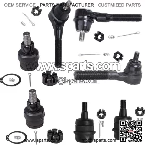 Front 7pc Tie Rods Ball Joints for Jeep Grand Cherokee Wrangler TJ Comanche, 3 Inner & Outer Tie Rods, 2 Lower Ball Joints, 2 Upper Ball Joints Replacement
