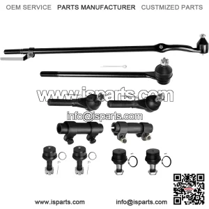 10pcs 4WD Front Suspension Kit Inner Tie Rod End Outer Tie Rod End Adjusting Sleeve Lower Ball Joint Upper Ball Joint Fit 1987-1996 For Ford For F-150 Bronco