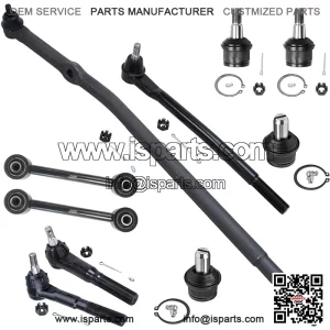 2WD Front 10pc Suspension Kit for 1999-2004 Ford F-250 F-350 Super Duty Excursion 2000 2001 2002 2003, 4 Upper Lower Ball Joints, 4 Inner & Outer Tie Rods, 2 Sway Bar Links Replacement