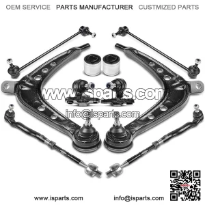 Set of 10, Front Lower Control Arm & Inner Bushing, Inner Lower Ball Joint, Inner Tie Rod End, Sway Bar Link, Compatible with BMW E46 Series - 325xi 2001-2005, 330xi 2001-2005, AWD Only