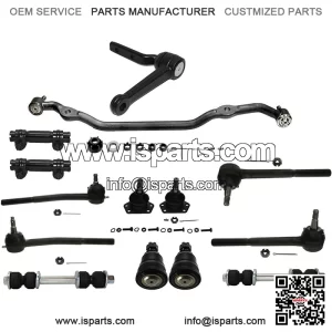 14 Pieces Suspension Kit Upper Lower Ball Joint Tie Rod Idler Arm Drag Link Adjusting Sleeves Fits Chevrolet Camaro 75-79/ Camaro V8 80-81 Fits Chevrolet Camaro/Camaro (Camaro V8 only)/