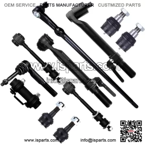 11pcs Suspension Kit 3 Front Outer Tie Rod End 1 Tie Rod Adjusting Sleeve 1 Tie Rod Drag Link 2 Lower 2 Upper Ball Joint 2 Sway Bar fit 2005-2007 for Ford for F-250 for F-350 Super Duty K80026