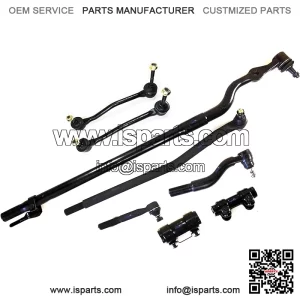 8 Pc Front Suspension & Steering Set Inner & Outer Tie Rod Ends Adjusting Sleeves Sway Bar Links Passenger & Driver Side