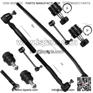 10pcs Suspension Kit Front Inner Outer Tie Rod End Rear Sway Bar Link Front Lower Upper Ball Joint Track Bar Link Fit 2007-2017 For Jeep Wrangler