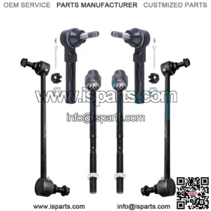 Front Inner & Outer Tie Rod Ends + Sway Bar End Links for Malibu G6 Aura