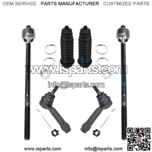 All Inner & Outer Tie Rods + Boots for  2001 - 2004  Dodge Caravan
