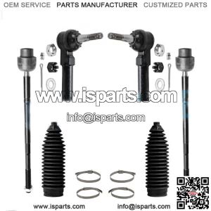 Inner & Outer Tie Rod Ends w/ Rack Boots for  Chevy Buick Pontiac Olds