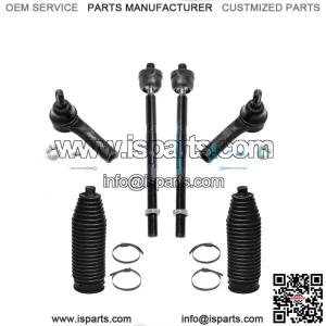 Front Inner Outer Tie Rods w/ Boot for 2005-2010 Jeep Grand Cherokee Commander