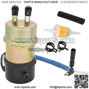 49040-1055 Electric Fuel Pump 12V for Kawasaki Mule Fuel Pump KAF620 Replaces for Kawasaki Mule 3010 3000 3020 2500 2510 2520 1000 (8mm In/Outlet), Mule Fuel Pump