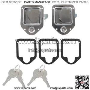 2) Toolbox Lock Stainless Door Key Latch Paddle Handle RV Trailer 4-3/8" 3-1/4"