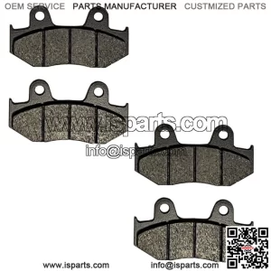 Front & Rear Semi-Metallic Brake Pads for Honda ATC250R 3-Wheeler fits 1985-1986